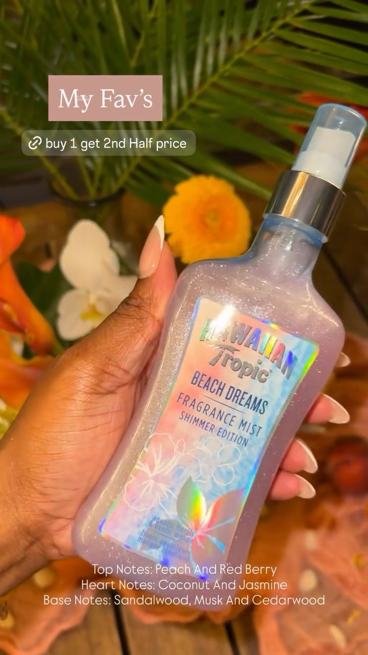 Fragrance lovers meet Hawaiian Tropics new body spray - with body glitter!

Top Notes: Peach And Red Berry
Heart Notes: Coconut And Jasmine
Base Notes: Sandalwood, Musk And Cedarwood 

@hawaiiant_uk 
@tracepublicity

#LTKuk #LTKbeauty #LTKeurope