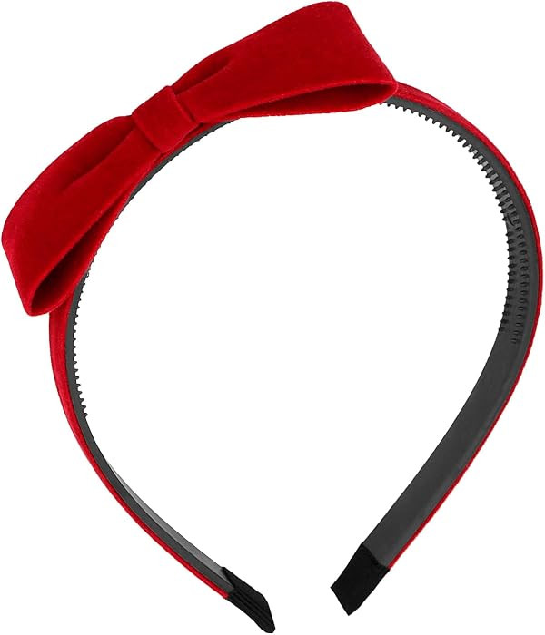 YARIEW Red Velvet Bow Headband | Amazon (US)