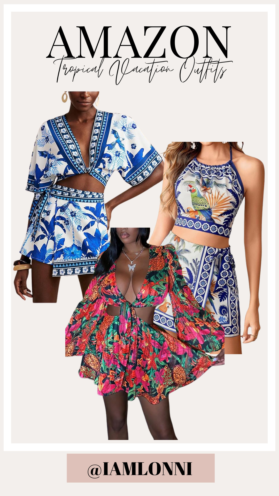 Vacation outfits that instantly bring the tropical vibes! 🌴 Which set would you pack first?

#LTKStyle #VacationStyle #ResortWear #AmazonFashion
 

 #LTKgrwm #LTKootd #LTKvlog