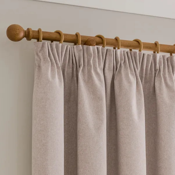 Luna Brushed Blackout Pencil Pleat Curtains | Dunelm (migrated)