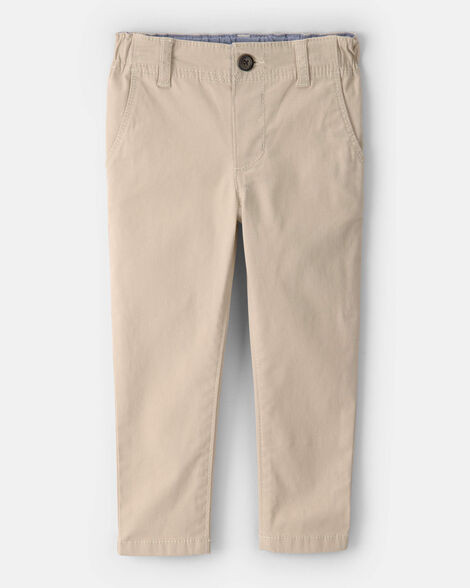 Toddler Boy Slim Tapered Chino Pants - Khaki | Carter's Inc