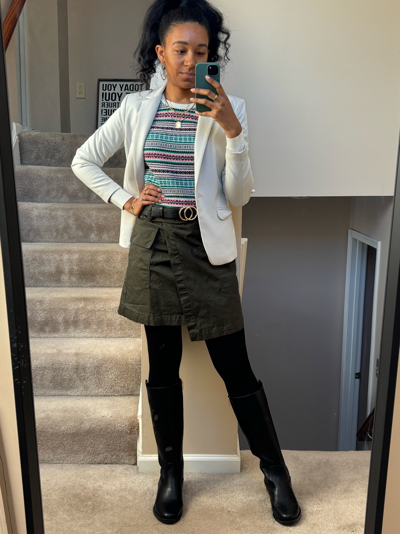 If you want to be festive but you have a corporate meeting. 

5'8"| Size 4| Small

work ootd, corporate baddie, work outfit idea, business casual, winter work outfit, what to wear to work, knee high boots.  

 #LTKHoliday #LTKootd #LTKWorkwear