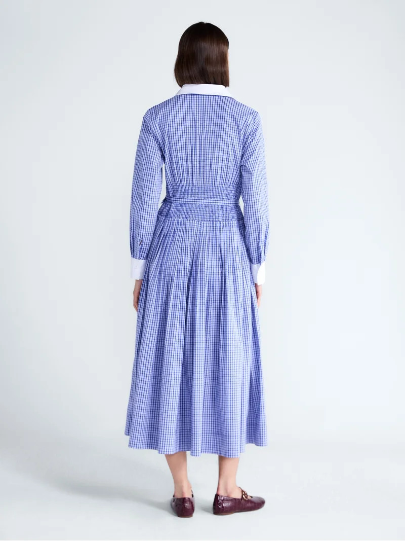 Free Assembly Women's and Women's Plus Belted Smocked Waist Denim Midi Shirtdress, Sizes XS-4X | Walmart (US)