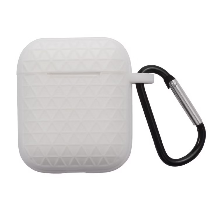 Insten Case Compatible with AirPods 1 & 2 - Honeycomb Textured Pattern Silicone Skin Cover with K... | Target