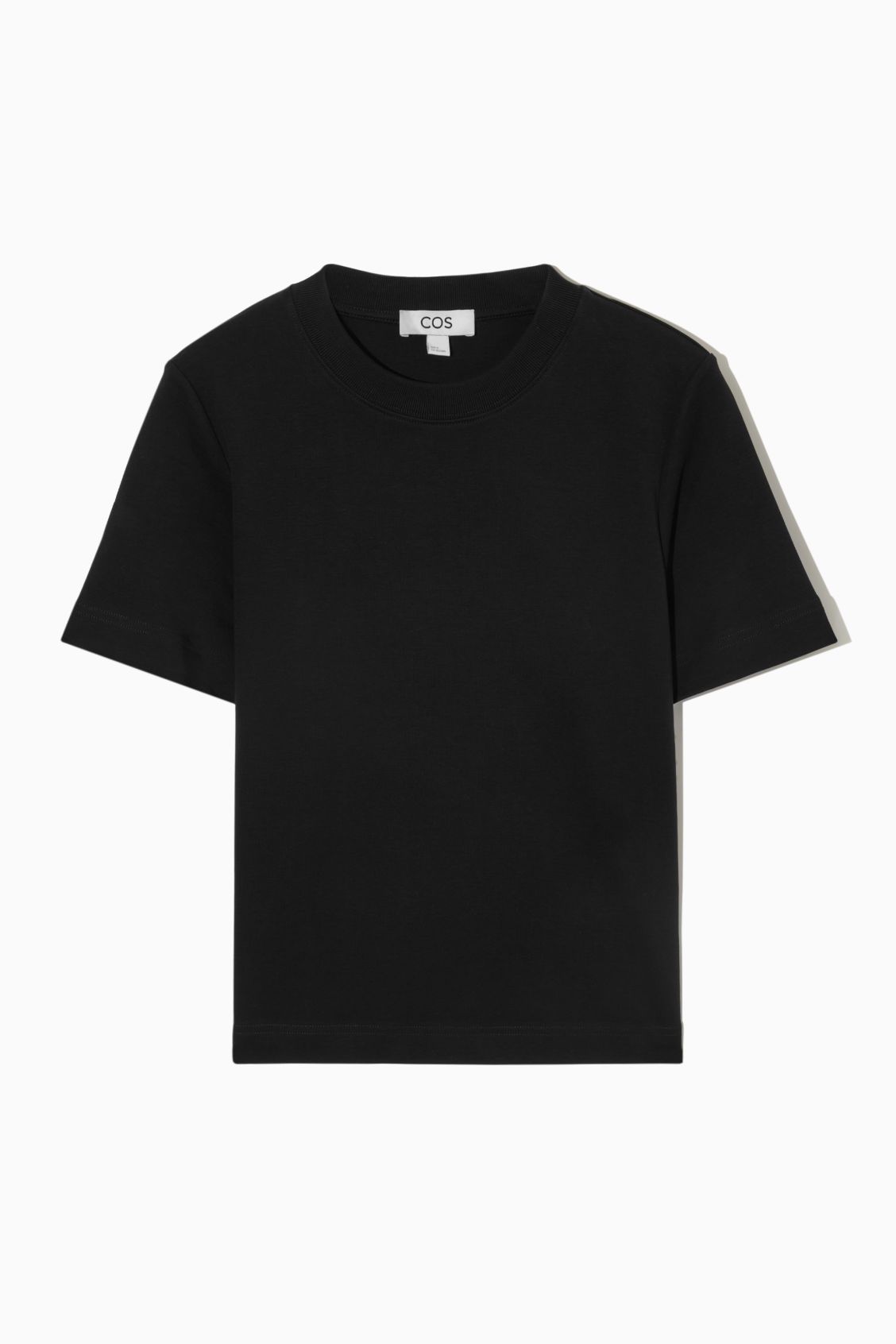 REGULAR-FIT HEAVYWEIGHT T-SHIRT - Black - COS | COS UK