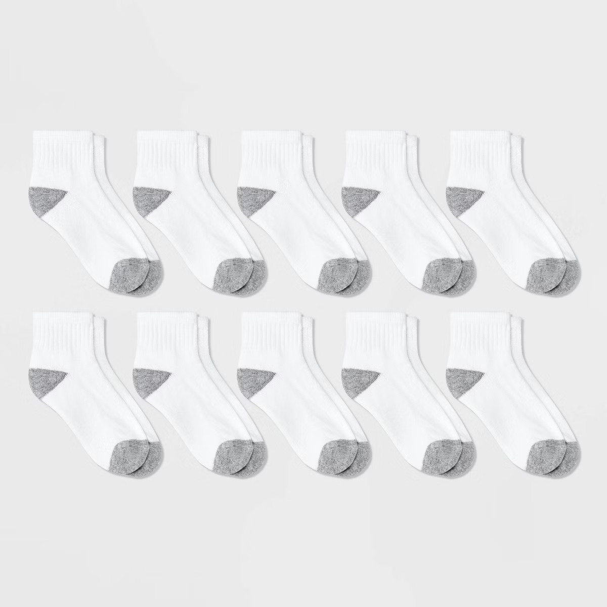 Boys' 10pk Athletic Ankle Socks - Cat & Jack™ White | Target
