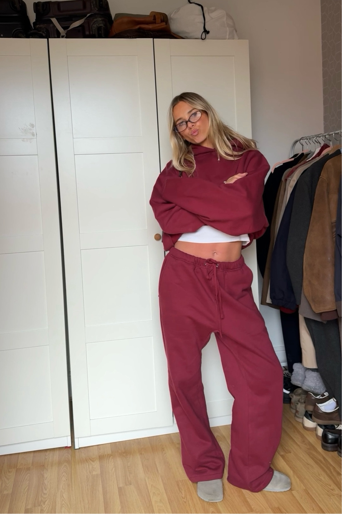 Obsessed with this tracksuit 🍒 