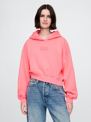 VintageSoft Arch Logo Cropped Hoodie | Gap (US)