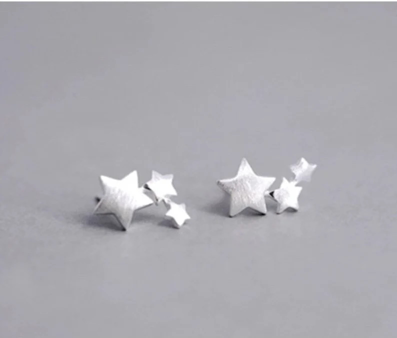 Sterling Silver Star Studs: Minimalist Earrings - Etsy | Etsy (Global)