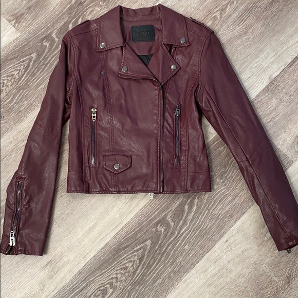 Blank NYC S Leather Moro Jacket burgundy | Poshmark
