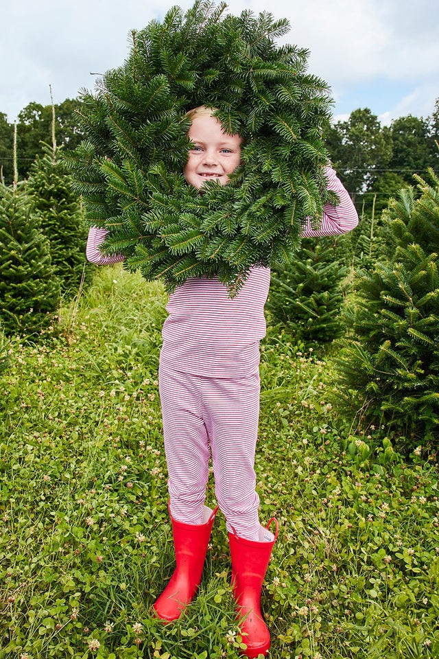 Kids Long-Long Set in Classic Red | LAKE Pajamas