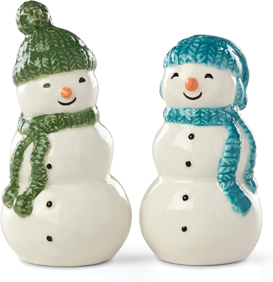 LENOX Balsam Lane Snowman Salt & Pepper Set, 0.37, Green | Amazon (US)