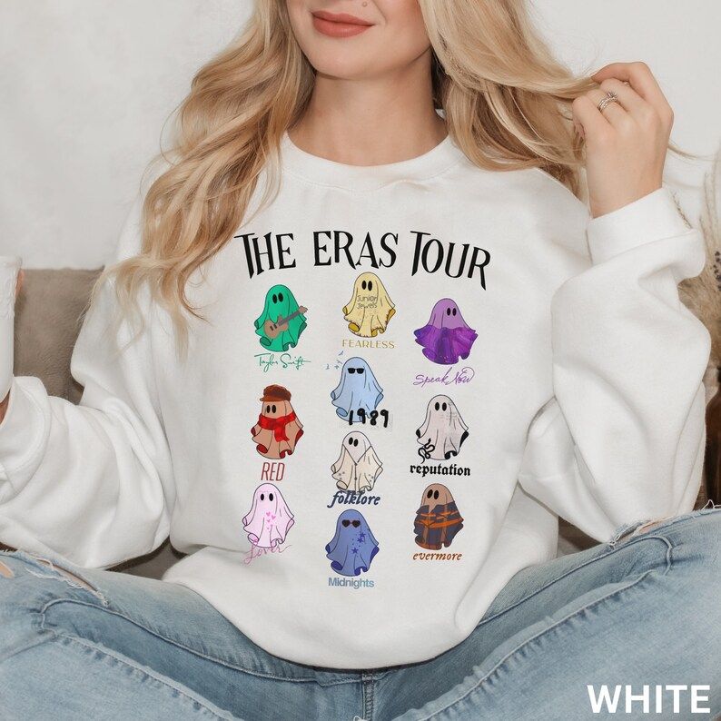 The Eras Tour Ghost Halloween Swiftie Sweatshirt Trendy Eras - Etsy | Etsy (US)