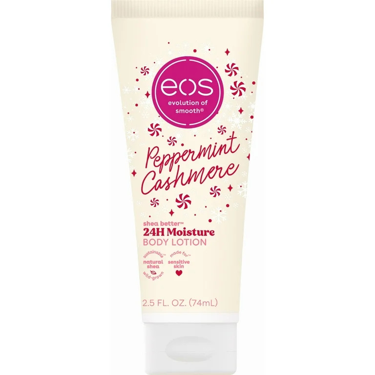 eos Travel Shea Better 24H Moisture Body Lotion, Peppermint Cashmere, 2.5 fl oz | Walmart (US)