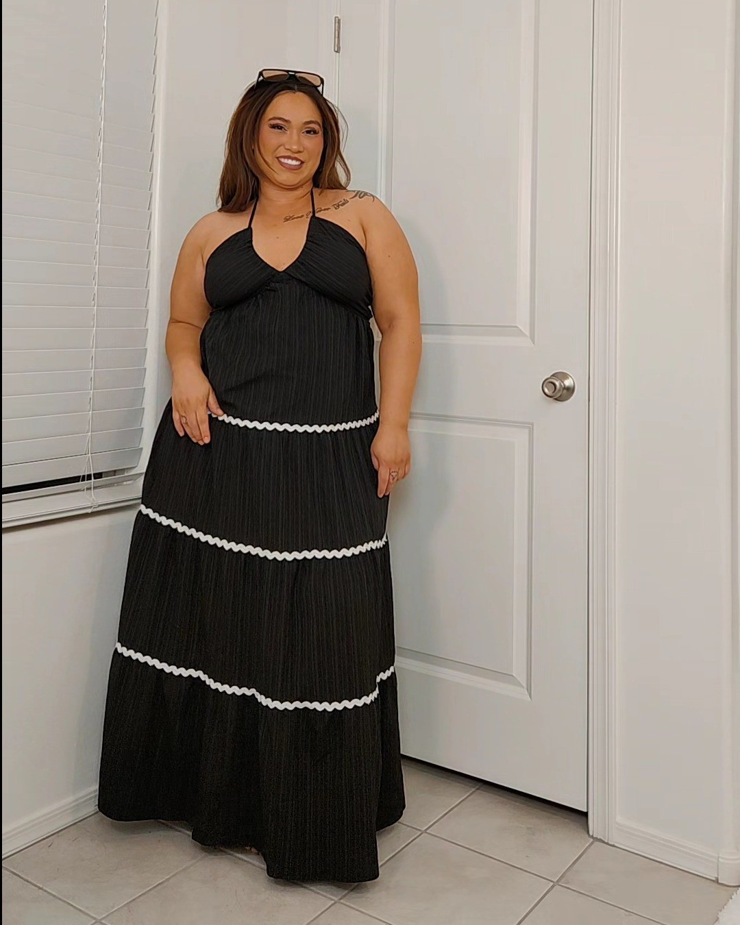 Amazon SHENHE Women's Summer Halter V Neck Maxi Dress Backless Flowy Swing Beach Vacation Long Sundress

#LTKPlusSize #LTKMidsize