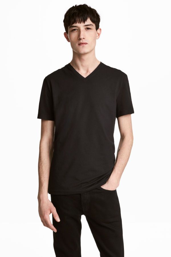 H&M V-neck T-shirt Slim fit $9.99 | H&M (US)
