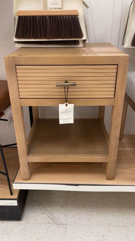 Grooved Wood Square Accent Side Table with Drawer. Would look great in a living room as a side table or as a cozy bedroom nightstand. In a warm honey brown color that blends well with other decor! 

#LTKhome #LTKxTarget #LTKVideo