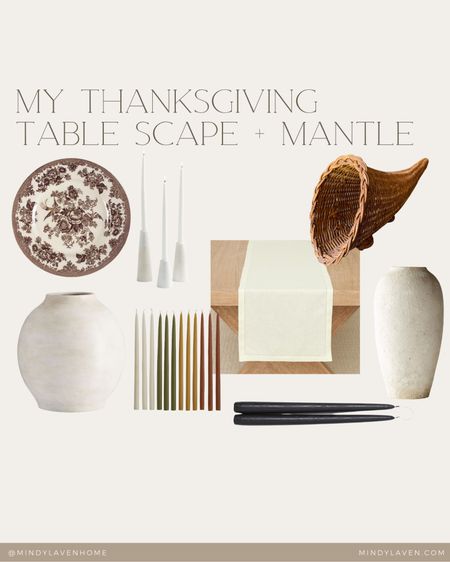 My Thanksgiving table scape + mantle!

#LTKhome #LTKSeasonal #LTKHoliday