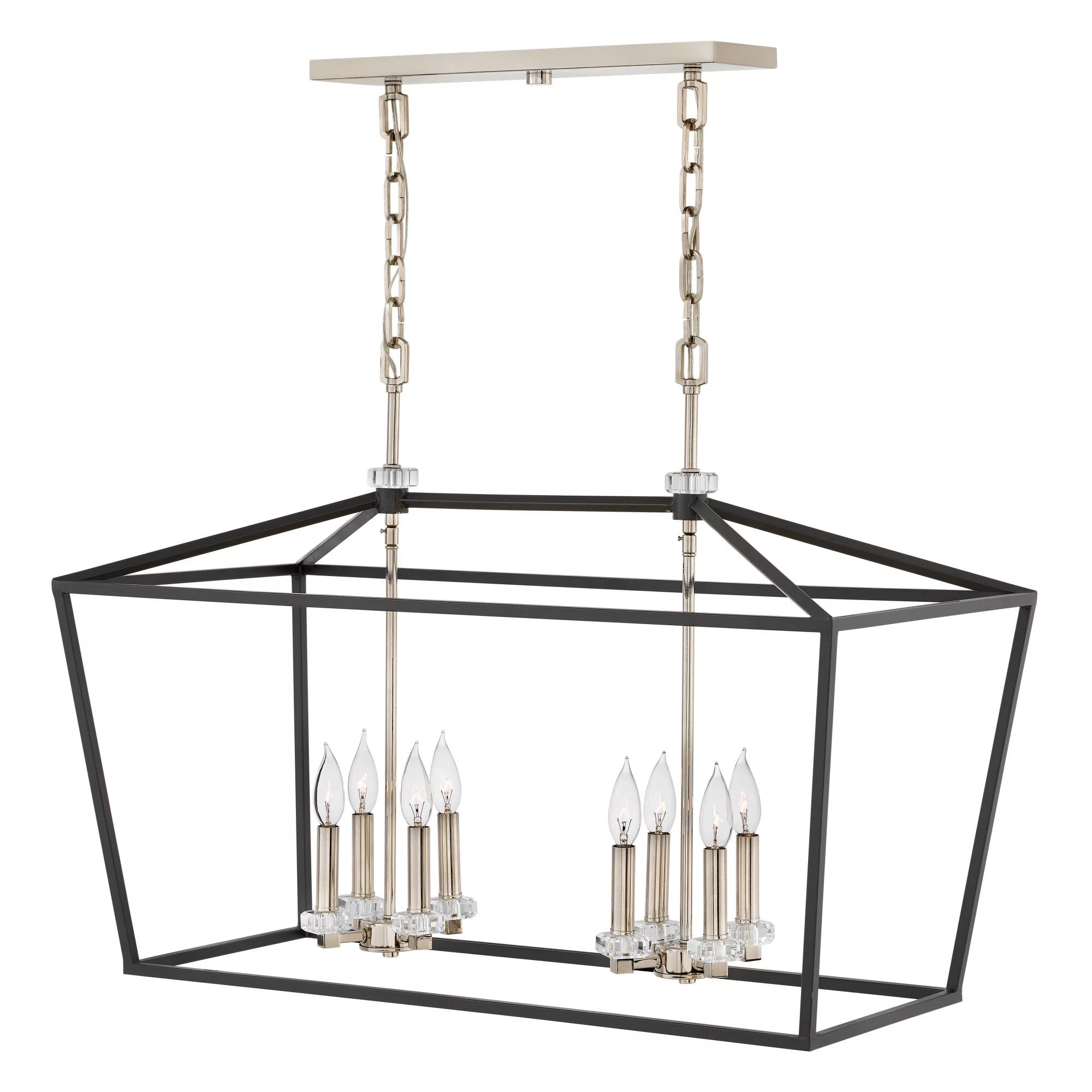 Hinkley Lighting 3534 8 Light 34" Wide Crystal Chandelier - Black | Walmart (US)