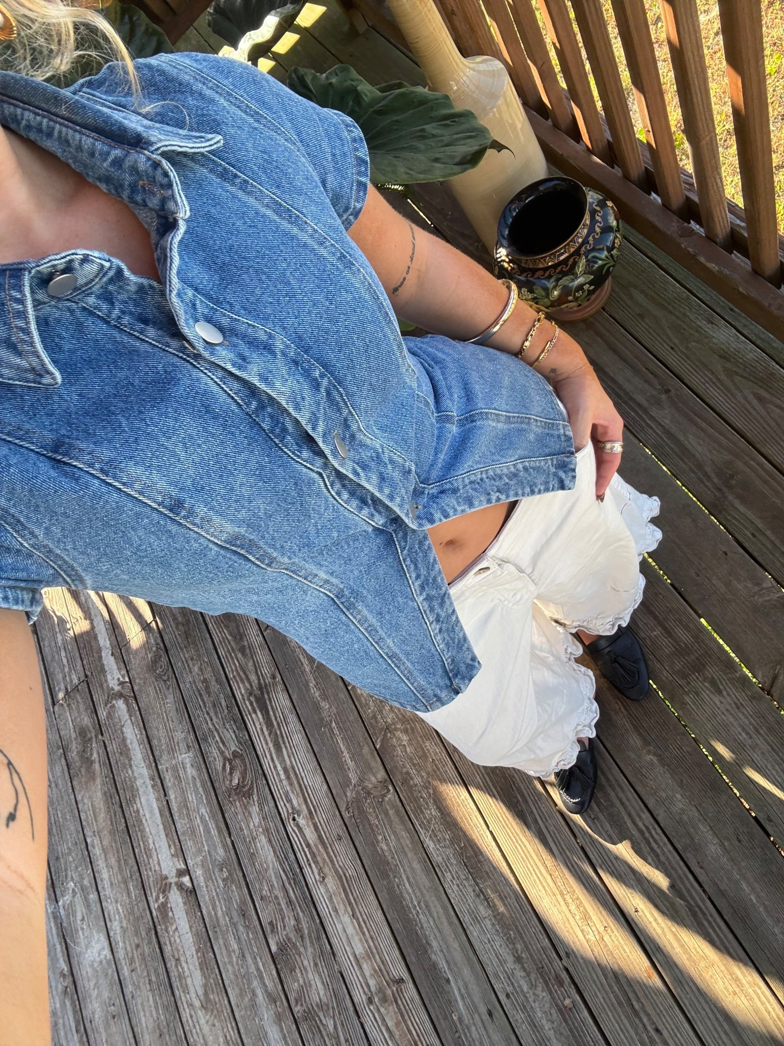 Blue Jean Top and Loafers all Fall-Wearing a Xs in top, S in Jeans, and 5 1/2 (36) in the loafers 🫶🏼

#LTKSeasonal