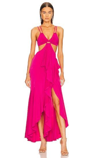 x REVOLVE Trent Gown in Hot Pink | Hot Pink Dress Dresses | Resort Wear 2023 | Spring Outfits  | Revolve Clothing (Global)