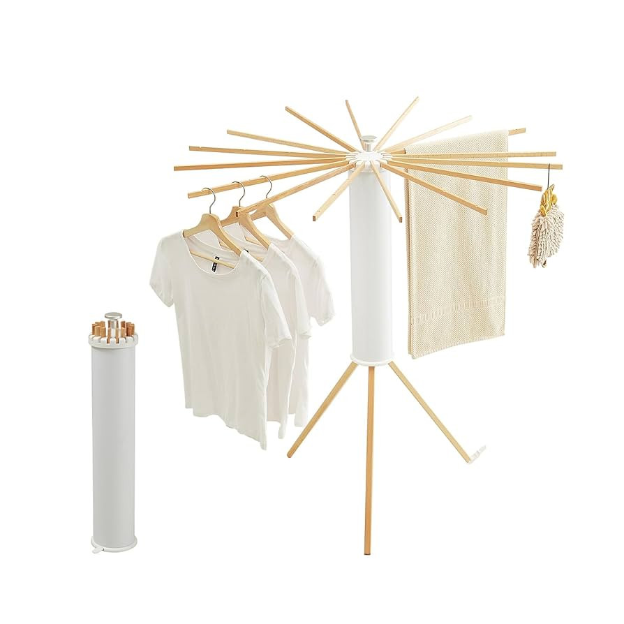 JOOM Tripod Clothes Drying Rack, Garment Rack Portable and Foldable Space Saving Laundry Drying R... | Amazon (US)
