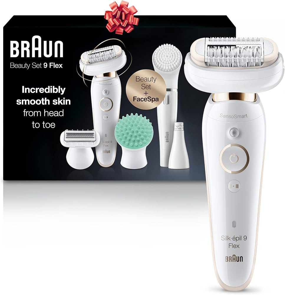 Braun Epilator Silk-épil 9 Flex 9-300 Beauty Set, Facial Hair Removal for Women, Hair Removal De... | Amazon (US)