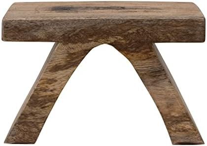 Amazon.com: Bloomingville Mango Wood Arched Footed Pedestal, 15" L x 8" W x 10" H, Natural : Home... | Amazon (US)