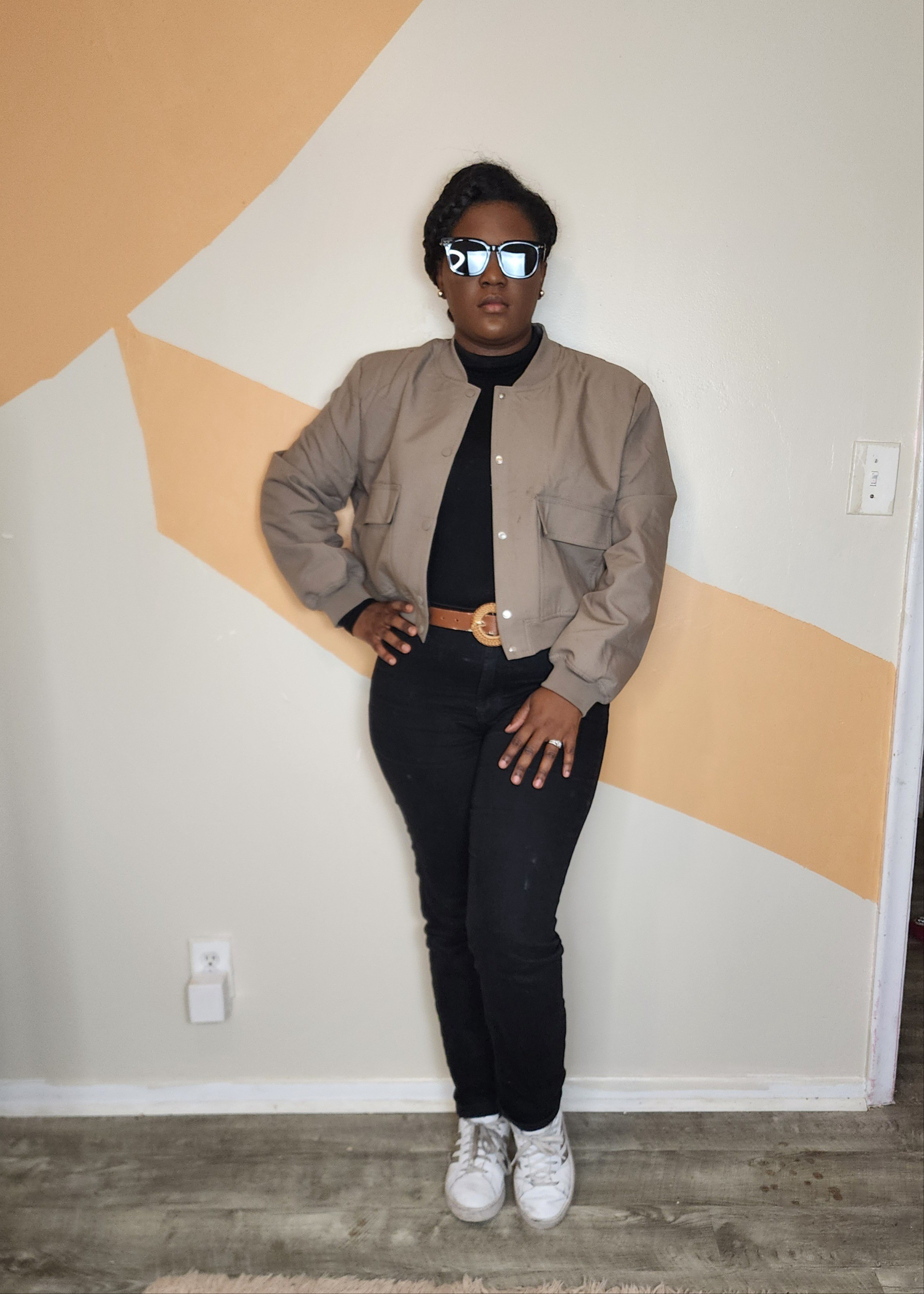 Bomber jacket, elevated basics, mom style, busy mom style, spring style, jeans, black jeans, casual outfit

#LTKstyletip #LTKfindsunder50 #LTKworkwear