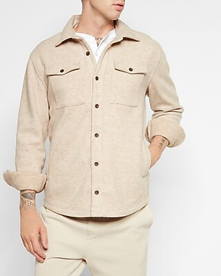 Jacquard Twill Shirt Jacket | Express