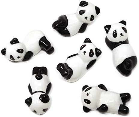 Honbay 6PCS Cute Ceramic Panda Chopsticks Rest Rack Stand Holder for Chopsticks, Forks, Spoons, K... | Amazon (US)