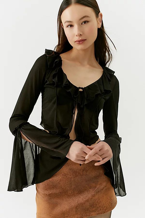 UO Gossamer Flyaway Top | Urban Outfitters (US and RoW)
