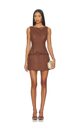 Rileigh Mini Dress in Brown | Revolve Clothing (Global)
