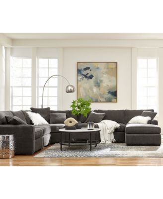 Radley 5-Pc Fabric Sectional with Apartment Sofa, Created for Macy's - Macy's | Macy's