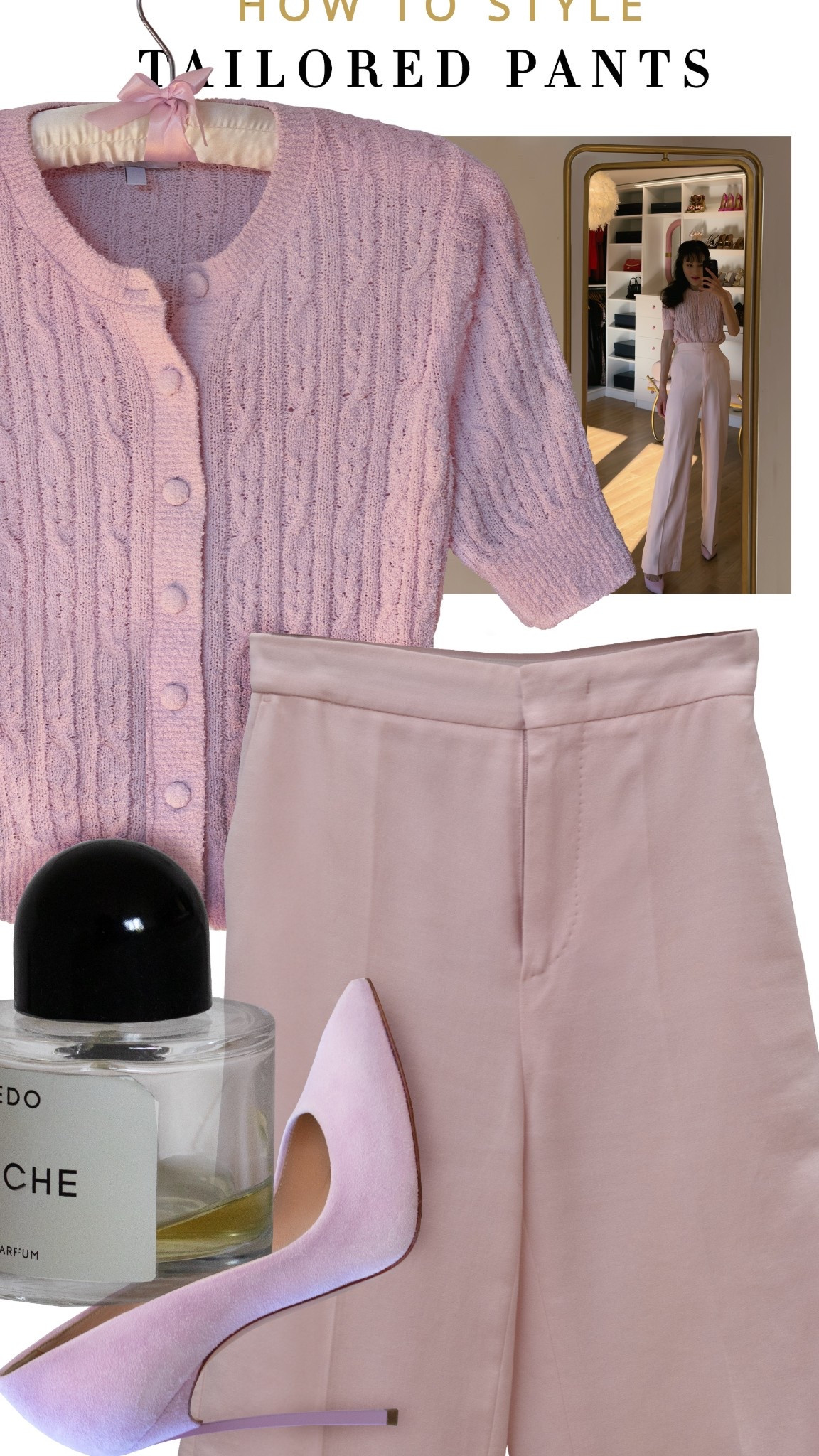 Pink outfit, pink pants, pink knit top, short sleeve knit top, pink pumps, byredo, max Mara, casadei, summer work outfit, summer office outfit, elegant style
#LTKSummer

#LTKSaleAlert #LTKWorkwear #LTKSeasonal