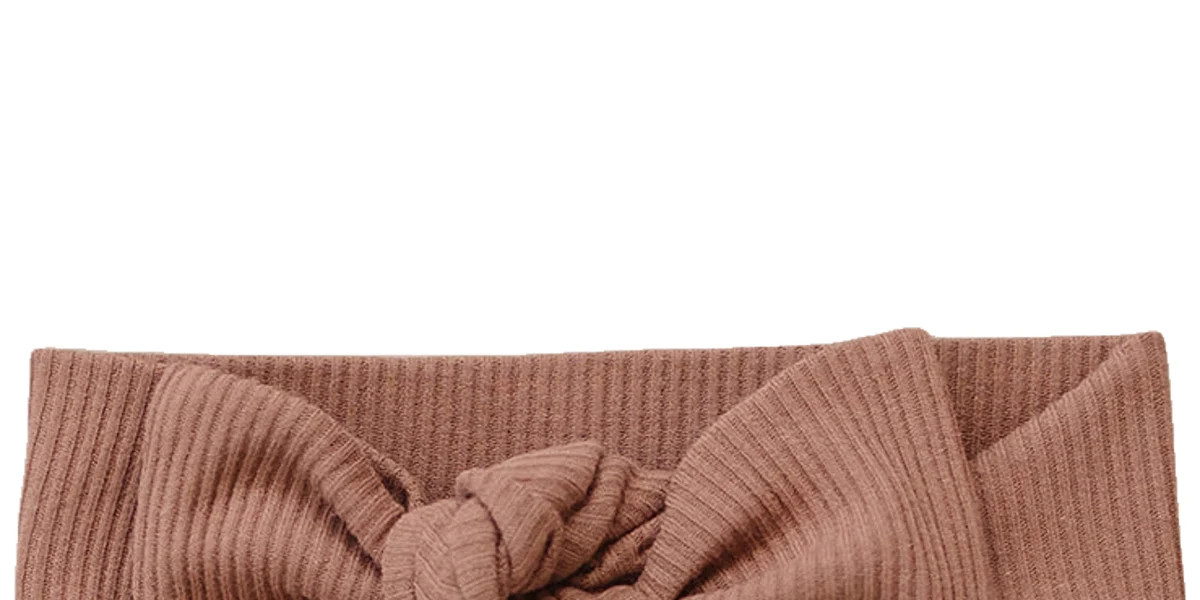 Mebie Baby Dusty Rose Organic Cotton Ribbed Head Wrap | Mebie Baby