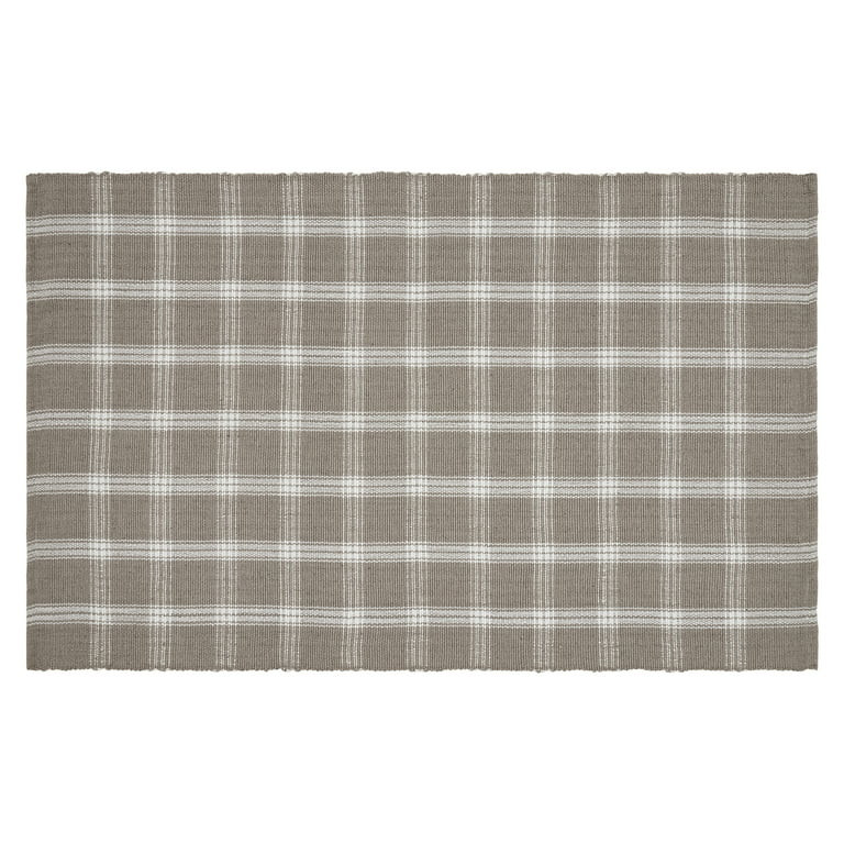My Texas House Taupe Tanner Check Indoor/Outdoor Layering Rug, 38" x 58" | Walmart (US)