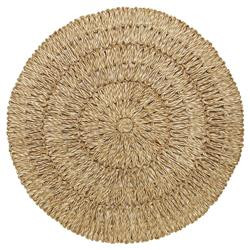 Juliska Loop Coastal Natural Brown Abaca Straw Placemat | Kathy Kuo Home