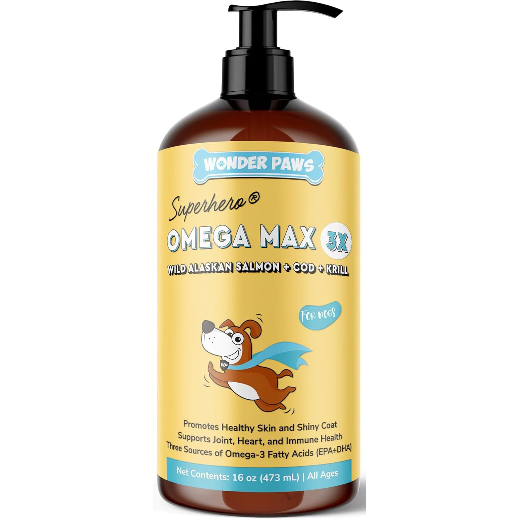 Wonder Paws Fish Oil Skin, Joint & Immune Health Liquid Supplement for Dogs, 16-oz bottle | Chewy