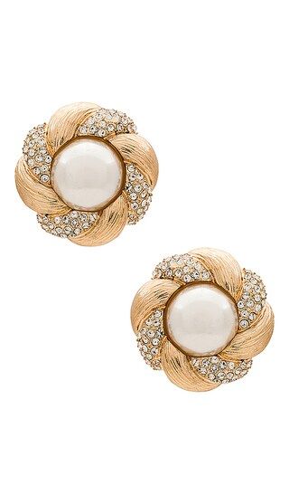Pearl Stud Combo Earring in Pearl & Gold | Revolve Clothing (Global)