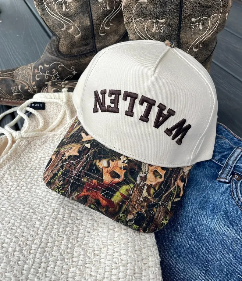 WALLEN HAT - Vintage Trucker Hat | Custom Trucker Hat | 5panel Canvas Trucker Hat | Music Festiva... | Etsy (Global)