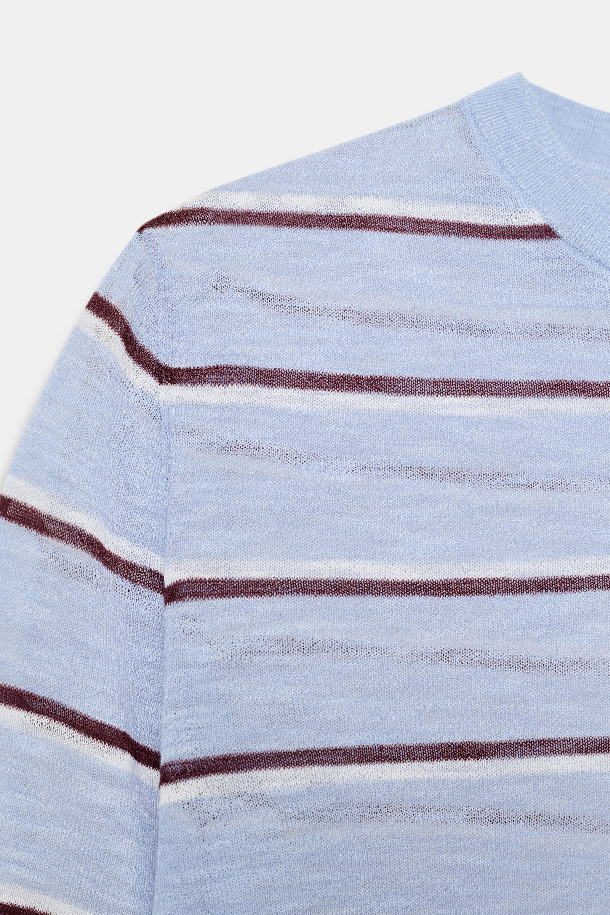 EXTRA-FINE WOOL STRIPED TOP | Zara US