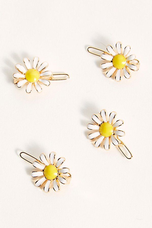 Shes A Wildflower Hair Clips by Free People, Daisy Flower, One Size | Free People (Global - UK&FR Excluded)