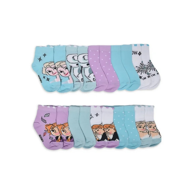 Disney Frozen Girls Ankle 10 Pack of Socks, Sizes 12M-5T | Walmart (US)