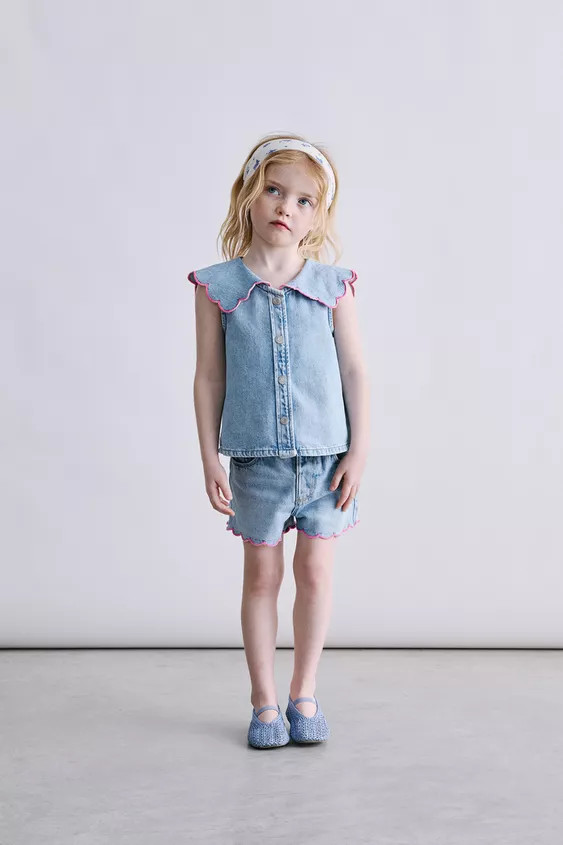 WAVE DENIM SHORTS | Zara US