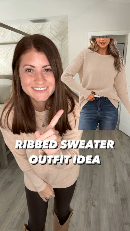 Easy Outfit Idea! Loving this Amazon ribbed sweater! Pairs perfectly with leggings for the easy effortless look! Perfect for a night out or dinner with the girls! 

Follow for more easy and effortless outfit ideas on a budget! 

Amazon Ribber Sweater is {currently} on lightning deal! Don’t miss out on the savings! Size up 1! 


#LTKsalealert #LTKstyletip #LTKCyberWeek