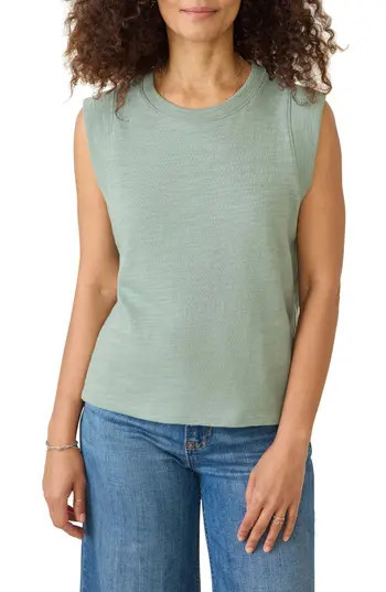 Faherty Sunwashed Slub Muscle Tank in Sage Creek at Nordstrom Rack, Size Large | Nordstrom Rack