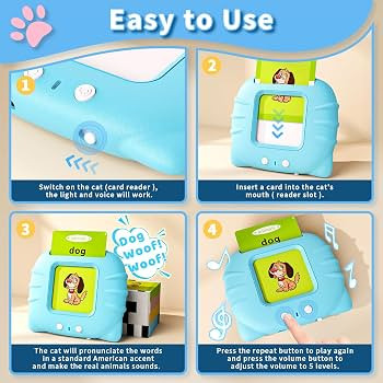 Aullsaty Toddler Toys Talking Flash Cards for 1 2 3 4 5 6 Year Old Boys and Girls, Autism Sensory... | Amazon (US)