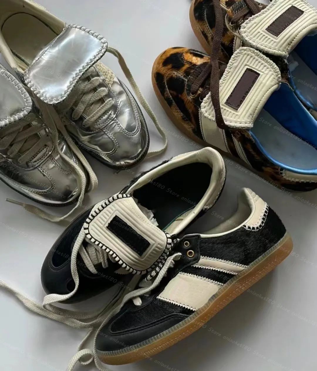 Designer shoes Leopard print sambaba wales bonner Vintage Trainer Low Sneakers Non-Slip Outsole F... | DHGate