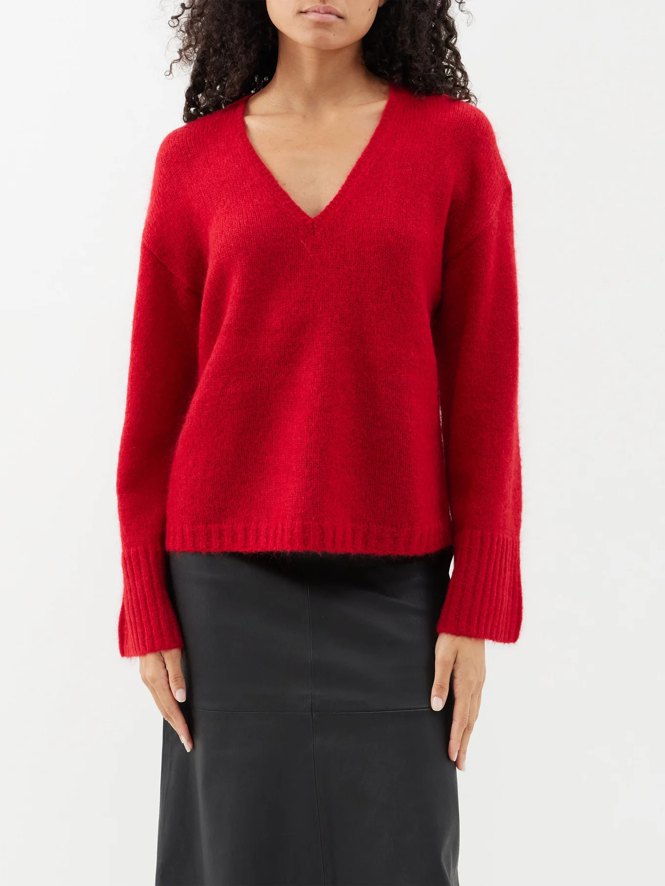 Cimone V-neck wool-blend sweater | By Malene Birger | Matches (US)
